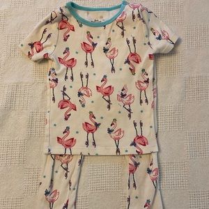 3T girls two piece flamingo pajamas